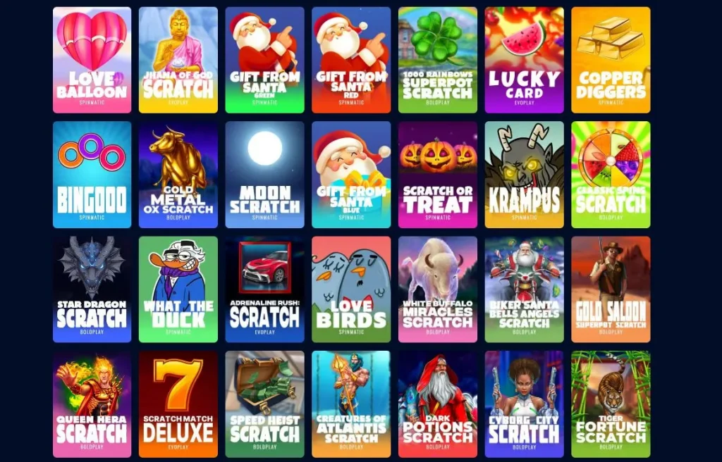 Auswahl an spielen im Deloro Casino